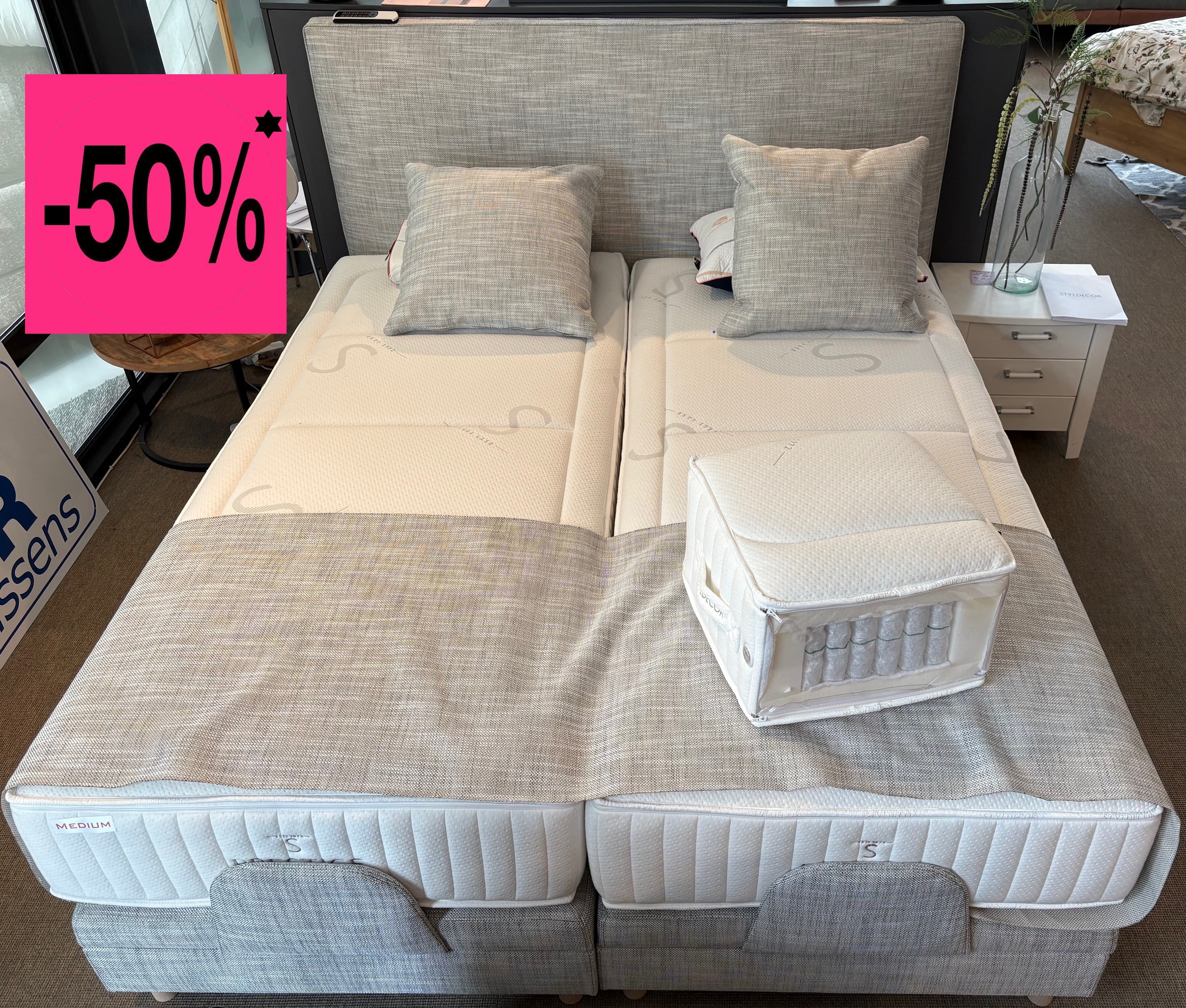 Boxspring Versailles XV elektrisch, 180x210cm