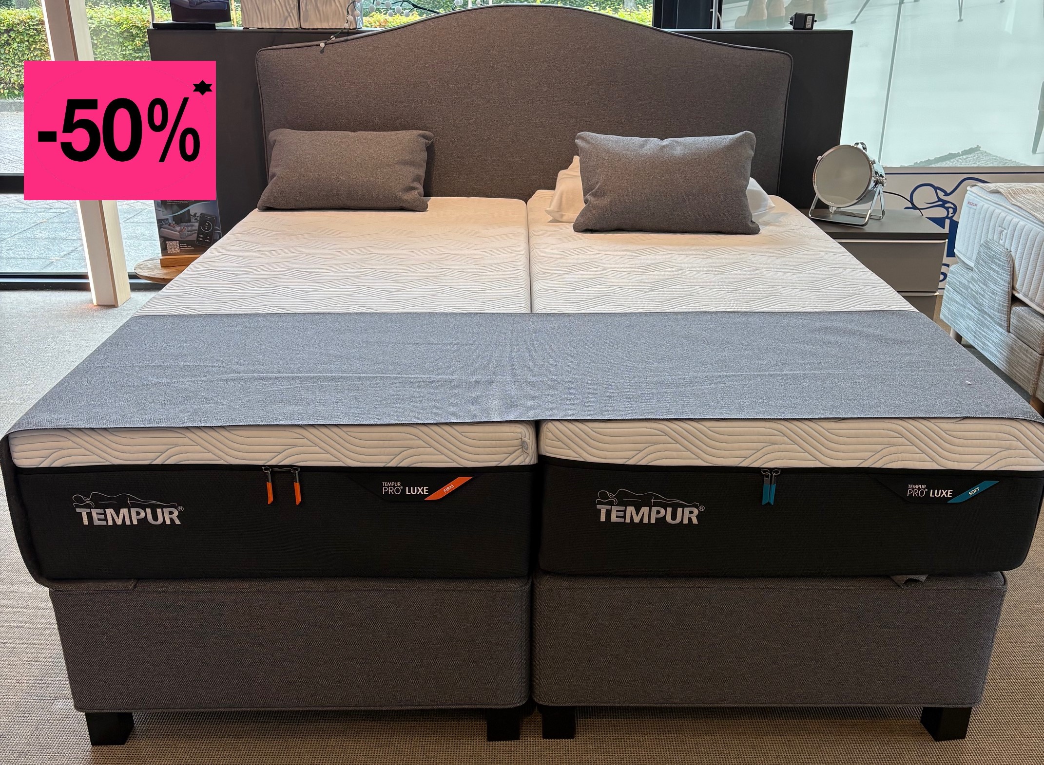 Boxspring incl. Tempur Pro Deluxe 180x210cm